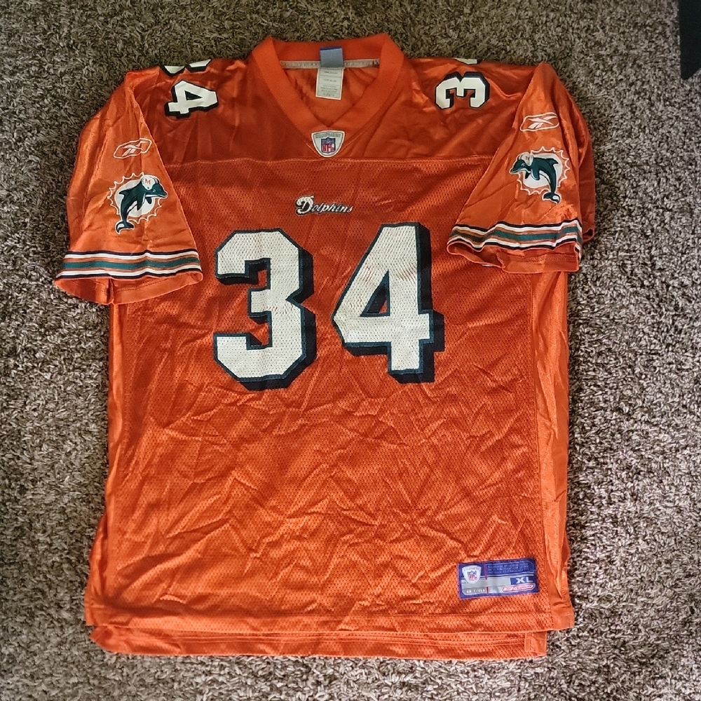 Orange Reebok Miami Dolphins # 34 Ricky Williams Jersey